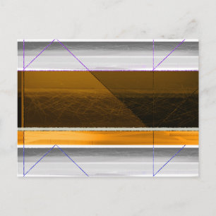 Abstract Brown and Yellow Postcard