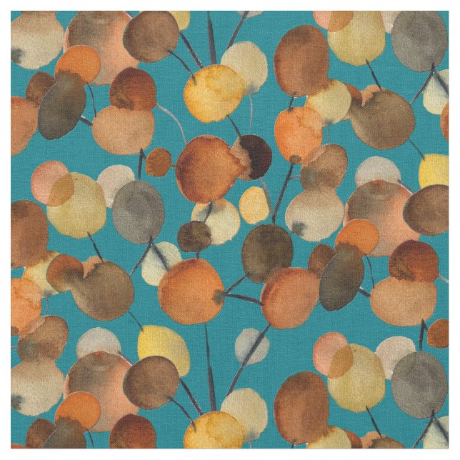 Abstract brown Autumn Earth Tree art Fabric (Close Up)
