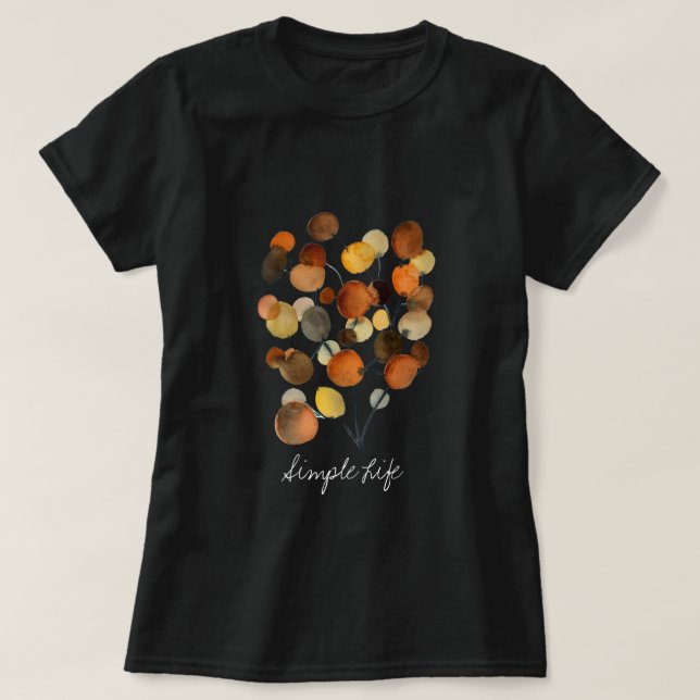 Abstract brown Autumn Earth Tree art T-Shirt (Design Front)