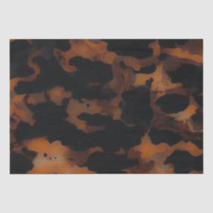 Abstract Brown & Black Texture, Chic TortoiseShell Tissue Paper