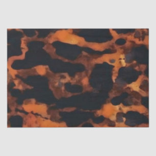 Abstract Brown & Black Texture, Chic TortoiseShell Tissue Paper