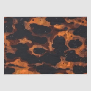 Abstract Brown & Black Texture, Chic TortoiseShell Tissue Paper
