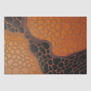 Abstract Brown & Black Texture Chic TortoiseShell Tissue Paper