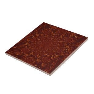 Abstract Brown Copper Rust Copper Pattern Design Tile