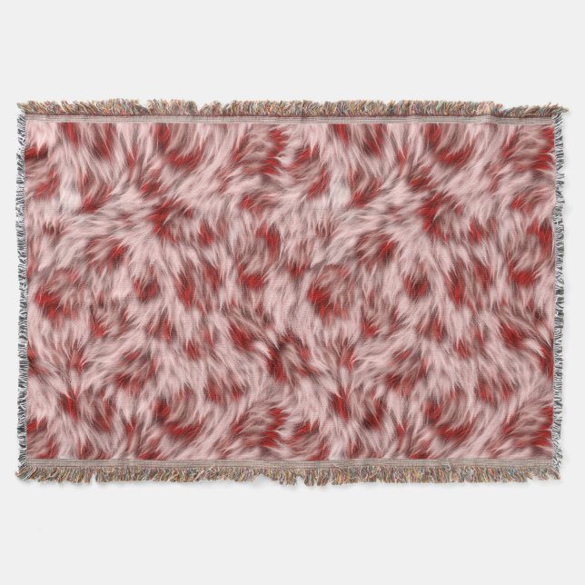 Abstract Brown Fabric Texture Background Throw Blanket (Front)