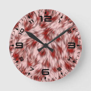 Abstract Brown Fabric Texture Backgrounds-24602 Round Clock