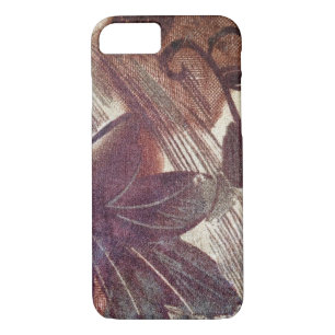 Abstract Brown Floral Design 1 Case-Mate iPhone Case