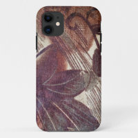 Abstract Brown Floral Design 1