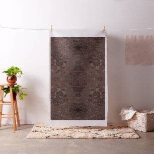 Abstract brown flowers with gold fabric