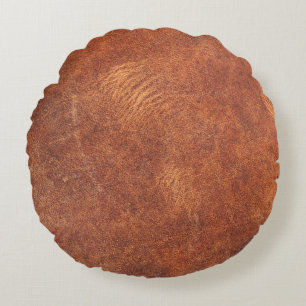 abstract brown leather texture backgroundleather,t round pillow