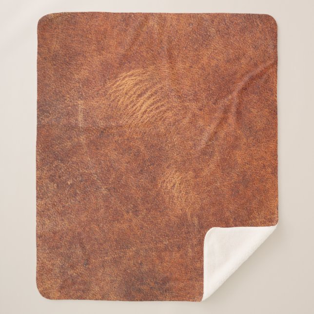abstract brown leather texture backgroundleather,t sherpa blanket (Front)