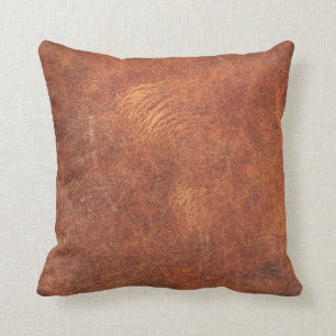 abstract brown leather texture backgroundleather,t throw pillow