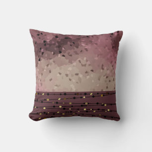Abstract, brown, pink, pink-brown throw pillow