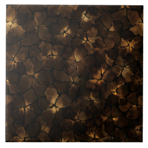 Abstract Brown Shapes Tile