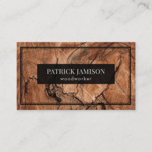 Abstract Brown Wood Design Business Card