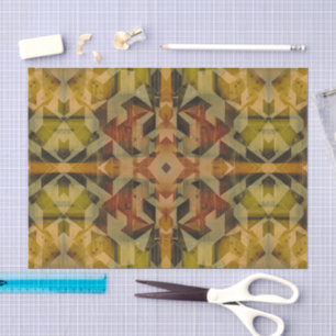 Abstract brownish geometric patter tissue paper