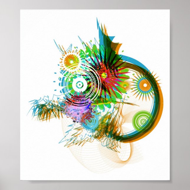 Abstract Brush Design Poster (Front)