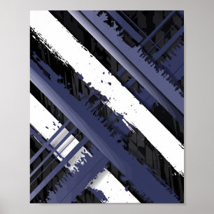Abstract Brush Stripes Poster