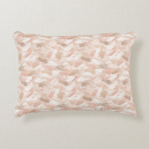 Abstract Brush Stroke Pattern Accent Pillow