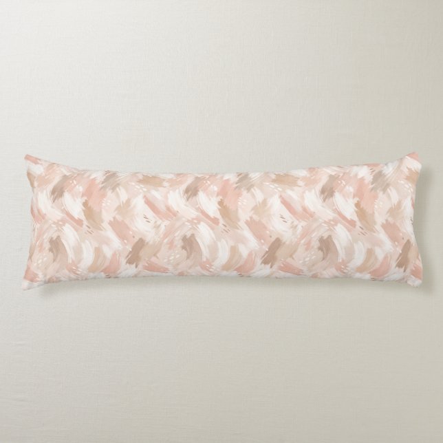 Abstract Brush Stroke Pattern Body Pillow (Front)