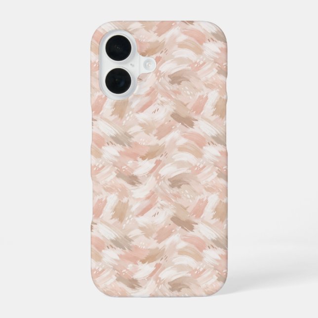 Abstract Brush Stroke Pattern iPhone 16 Case (Back)