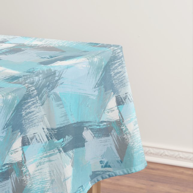 abstract brush strokes pattern. tablecloth (In Situ)