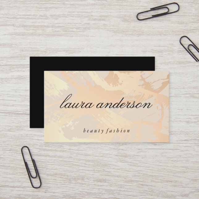 Abstract Brush Strokes Texture Business Card (Front/Back In Situ)