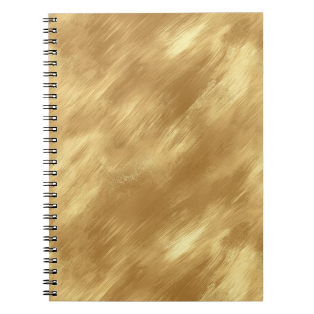 Abstract Brushed Gold Texture Notebook (Front)