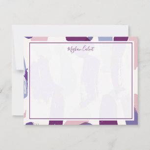 Abstract Brushstrokes Personalized Stationery Card