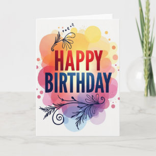 Abstract Bubble Birthday Card