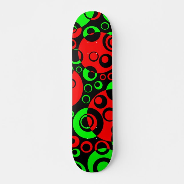 Abstract Bubbles 02 - V2 - Retro Skateboard (Front)
