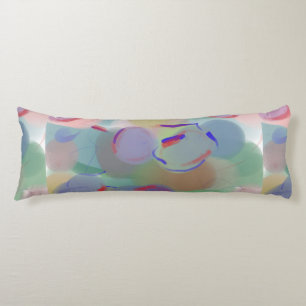 Abstract bubbles body pillow
