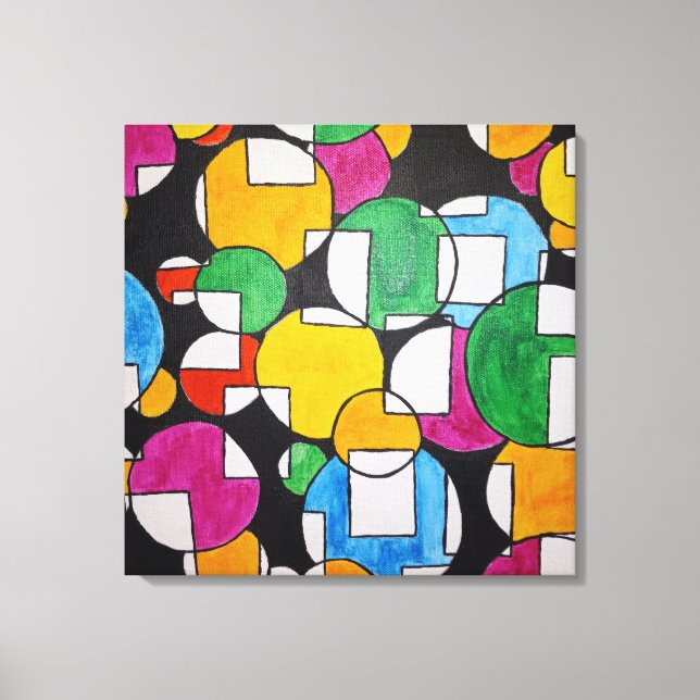 Abstract Bubbles Canvas Print (Front)