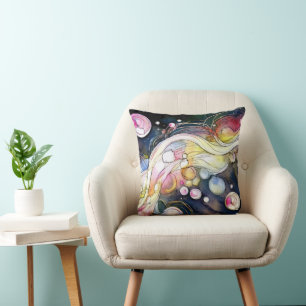 Abstract Bubbles Throw Pillow