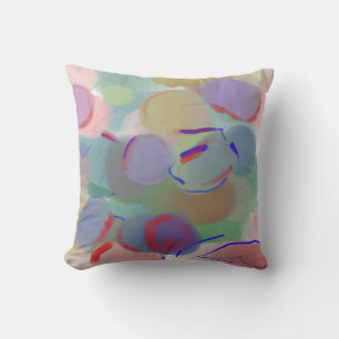Abstract bubbles throw pillow