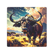 Abstract Buffalo Art – Modern Wildlife Design