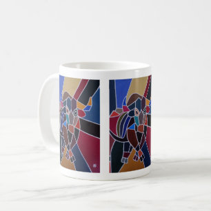 Abstract Bull Painting by Alfred Fox Coffee Mug