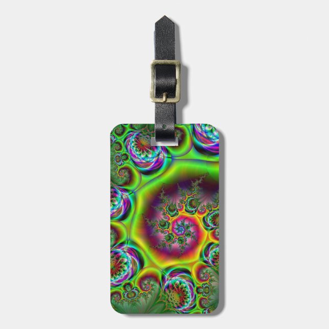 Abstract Bulls-eye Pattern Luggage Tag (Front Vertical)