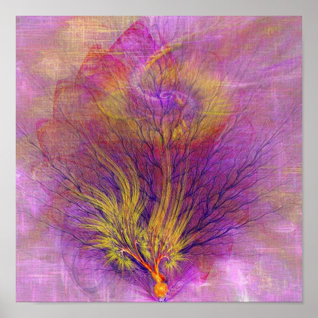 Abstract - Burning Bush - Square Art Poster (Front)