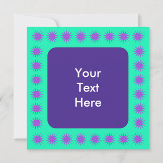 Abstract Burst Border Square Invitation