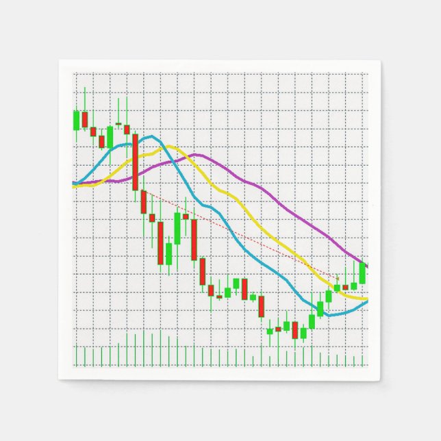 Abstract Business Financial Graph Napkin (Front)