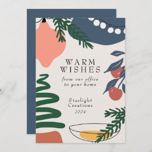 Abstract Business Flat Holiday Card