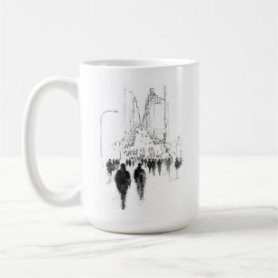 Abstract Busy Street Scene Coffee Mug