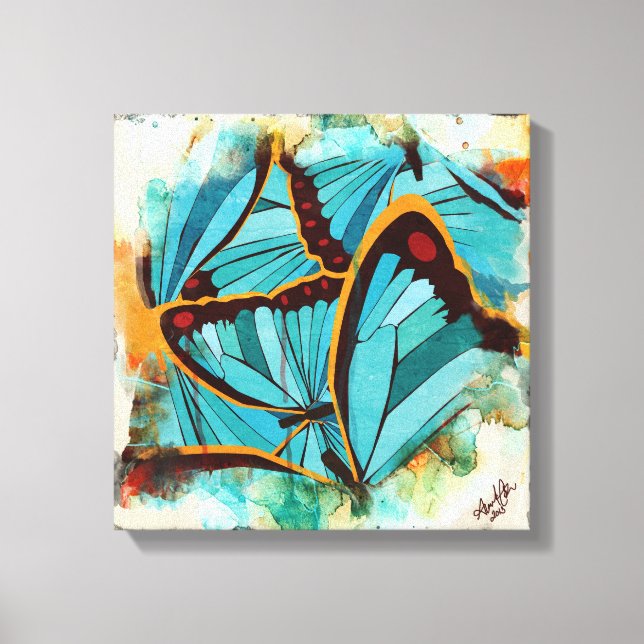 Abstract Butterflies 1 Canvas Print (Front)