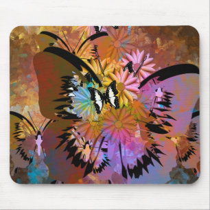 Abstract Butterflies Mouse Pad