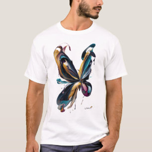 Abstract Butterfly Art – Flowing Color Expression T-Shirt