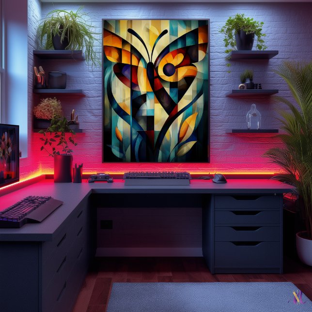 Abstract Butterfly Art - Geometric Nature Design Poster (Creator Uploaded)