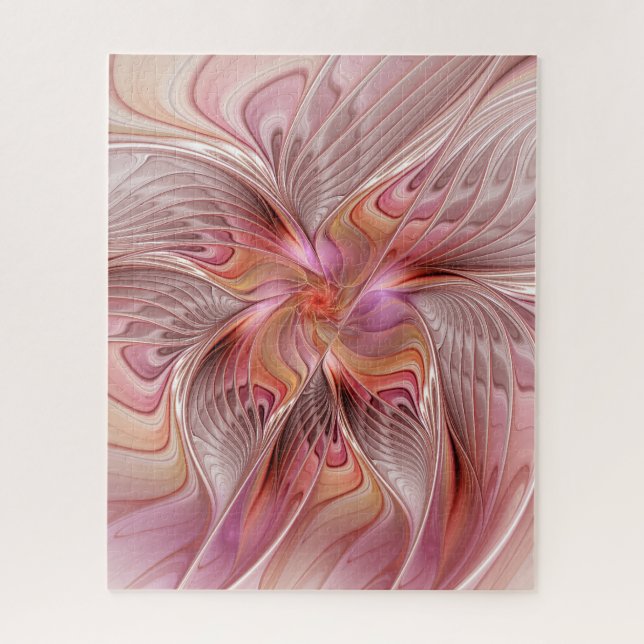 Abstract Butterfly Colorful Fantasy Fractal Art Jigsaw Puzzle (Vertical)