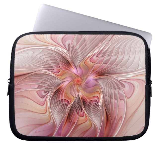 Abstract Butterfly Colorful Fantasy Fractal Art Laptop Sleeve (Front)