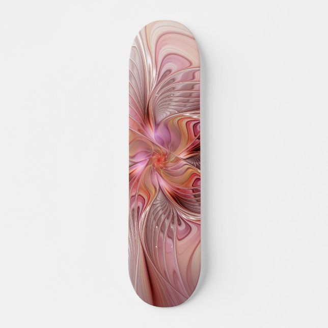 Abstract Butterfly Colorful Fantasy Fractal Art Skateboard (Front)